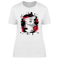thumbnail image 1 of Head Bust Red Glitch T-Shirt Women -Image by Shutterstock, Female x-Large, 1 of 2