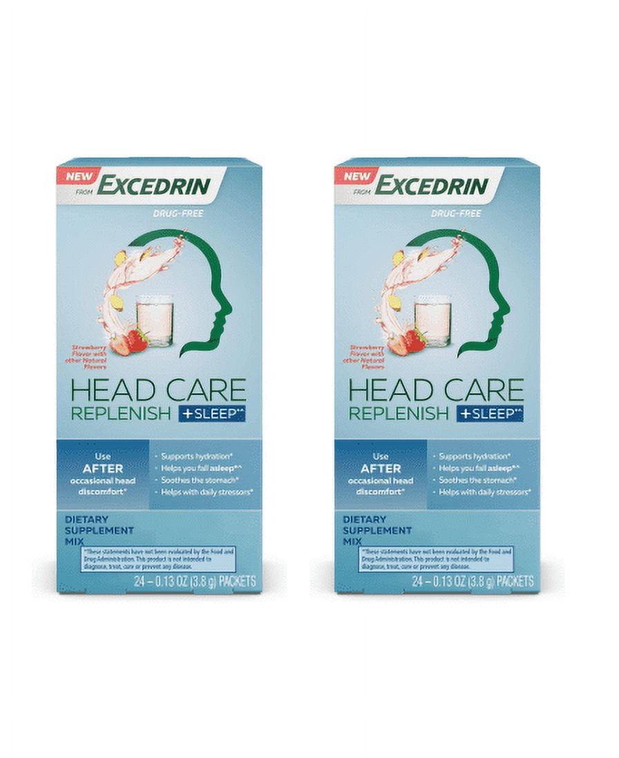 Head Care Replenish Sleep from Excedrin Dietary Supplement for Head Health Support - 16 Packets 2pack