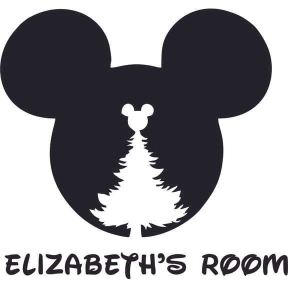 Head Cartoon Design Customized Wall Art Vinyl Decal - Custom Vinyl Wall Art - Personalized Name - Baby Girl Boy Kids Bedroom Wall Decal Room Wall Art Sticker Decoration Size (10x10 inch)