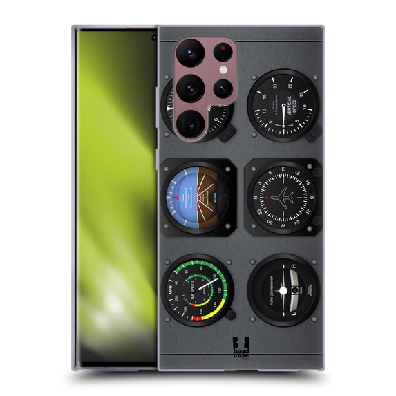 Head Case Designs Aircraft Cockpit Dashboard Airplane Soft Gel Case Compatible with Samsung Galaxy S22 Ultra 5G