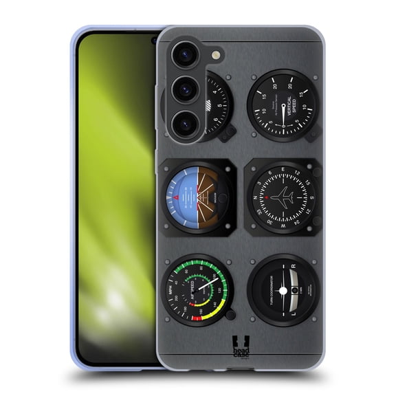 Head Case Designs Aircraft Cockpit Dashboard Airplane Soft Gel Case Compatible with Samsung Galaxy S23+ 5G
