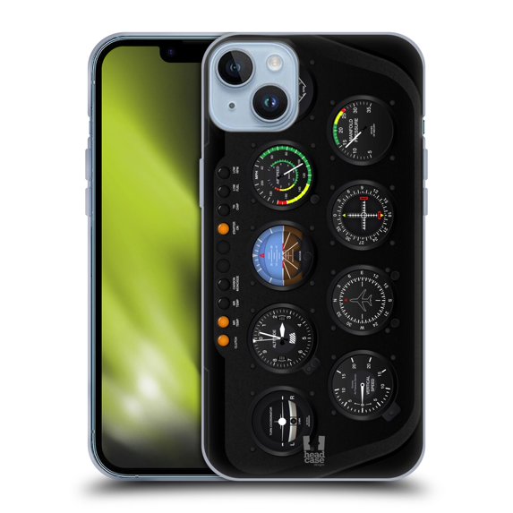 Head Case Designs Aircraft Cockpit Dashboard Helicopter Soft Gel Case Compatible with Apple iPhone 14 Plus