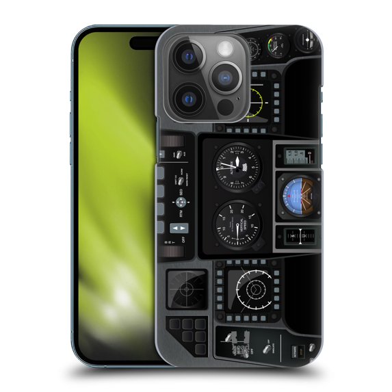 Head Case Designs Aircraft Cockpit Dashboard Jet Fighter Hard Back Case Compatible with Apple iPhone 14 Pro