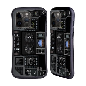Head Case Designs Aircraft Cockpit Dashboard Jet Fighter Hybrid Case Compatible with Apple iPhone 15 Pro Max