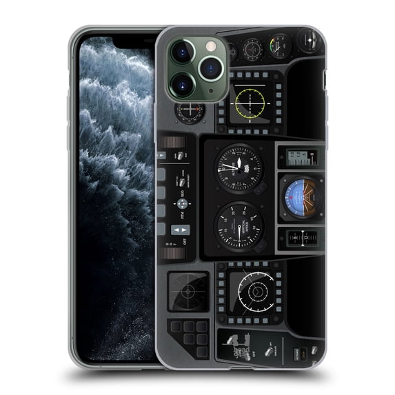 Head Case Designs Aircraft Cockpit Dashboard Jet Fighter Soft Gel Case Compatible with Apple iPhone 11 Pro Max