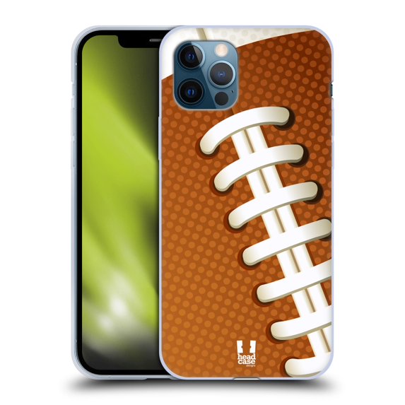 Head Case Designs Ball Collection Football Soft Gel Case Compatible with Apple iPhone 12 / iPhone 12 Pro