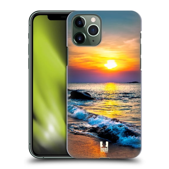 Head Case Designs Beautiful Beaches Colourful Sunset Over The Sea Hard Back Case Compatible with Apple iPhone 11 Pro