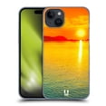 thumbnail image 1 of Head Case Designs Beautiful Beaches Ombre Sunset Over The Sea Hard Back Case Compatible with Apple iPhone 15 Plus, 1 of 7