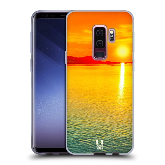 Head Case Designs Beautiful Beaches Ombre Sunset Over The Sea Soft Gel Case Compatible with Samsung Galaxy S9+ / S9 Plus