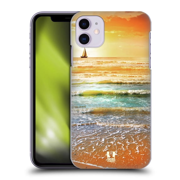 Head Case Designs Beautiful Beaches Sunset And Sailboat Seascape Hard Back Case Compatible with Apple iPhone 11