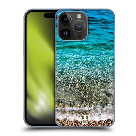 Head Case Designs Beautiful Beaches Transparent Seawaves Hard Back Case Compatible with Apple iPhone 15 Pro Max