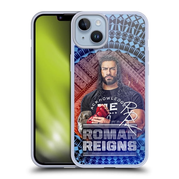 Head Case Designs WWE Roman Reigns Tribal Pattern Soft Gel Case for Apple iPhone 14 Plus