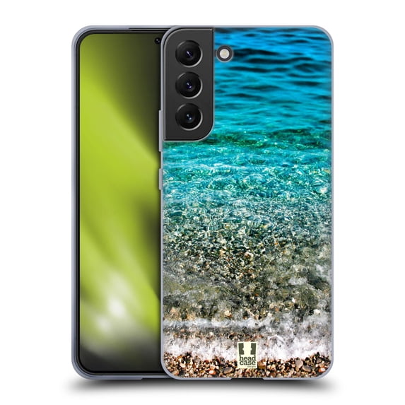 Head Case Designs Beautiful Beaches Transparent Seawaves Soft Gel Case Compatible with Samsung Galaxy S22+ 5G