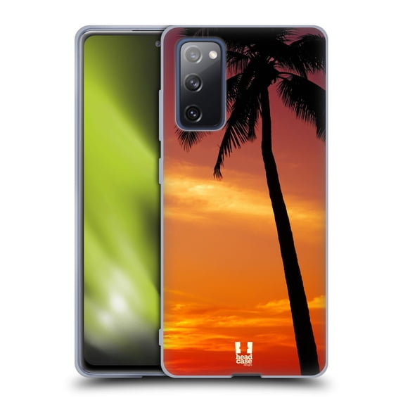 Head Case Designs Beautiful Beaches Tropical Sunset Under The Red Sky Soft Gel Case Compatible with Samsung Galaxy S20 FE / 5G