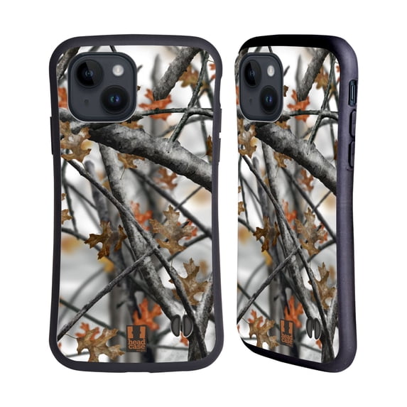 Head Case Designs Camouflage Hunting Winter Deer Hunt Hybrid Case Compatible with Apple iPhone 15