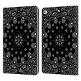 thumbnail image 1 of Head Case Designs Classic Paisley Bandana Black Leather Book Wallet Case Cover Compatible with Apple iPad 9.7 2017 / iPad 9.7 2018, 1 of 6