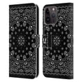 thumbnail image 1 of Head Case Designs Classic Paisley Bandana Black Leather Book Wallet Case Cover Compatible with Apple iPhone 15 Pro Max, 1 of 6