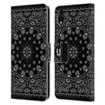 thumbnail image 1 of Head Case Designs Classic Paisley Bandana Black Leather Book Wallet Case Cover Compatible with Apple iPhone XR, 1 of 6