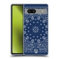 thumbnail image 1 of Head Case Designs Classic Paisley Bandana Blue Soft Gel Case Compatible with Google Pixel 7a, 1 of 7