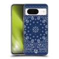 thumbnail image 1 of Head Case Designs Classic Paisley Bandana Blue Soft Gel Case Compatible with Google Pixel 8, 1 of 7