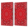 thumbnail image 1 of Head Case Designs Classic Paisley Bandana Classic Red Leather Book Wallet Case Cover Compatible with Apple iPad 10.2 2019/2020/2021, 1 of 6