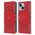 thumbnail image 1 of Head Case Designs Classic Paisley Bandana Classic Red Leather Book Wallet Case Cover Compatible with Apple iPhone 14 Plus, 1 of 6