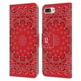 thumbnail image 1 of Head Case Designs Classic Paisley Bandana Classic Red Leather Book Wallet Case Cover Compatible with Apple iPhone 7 Plus / iPhone 8 Plus, 1 of 6