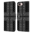 thumbnail image 1 of Head Case Designs Classic Paisley Bandana Cross Black Leather Book Wallet Case Cover Compatible with Apple iPhone 7 Plus / iPhone 8 Plus, 1 of 6
