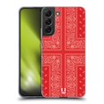 thumbnail image 1 of Head Case Designs Classic Paisley Bandana Cross Red Soft Gel Case Compatible with Samsung Galaxy S22+ 5G, 1 of 7