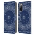thumbnail image 1 of Head Case Designs Classic Paisley Bandana Round Blue Leather Book Wallet Case Cover Compatible with Samsung Galaxy S20 FE / 5G, 1 of 6