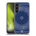 thumbnail image 1 of Head Case Designs Classic Paisley Bandana Round Blue Soft Gel Case Compatible with Samsung Galaxy S23+ 5G, 1 of 7