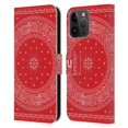 thumbnail image 1 of Head Case Designs Classic Paisley Bandana Round Red Leather Book Wallet Case Cover Compatible with Apple iPhone 15 Pro Max, 1 of 6