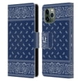 thumbnail image 1 of Head Case Designs Classic Paisley Bandana Square Blue Leather Book Wallet Case Cover Compatible with Apple iPhone 11 Pro, 1 of 6