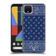 thumbnail image 1 of Head Case Designs Classic Paisley Bandana Square Blue Soft Gel Case Compatible with Google Pixel 4, 1 of 7