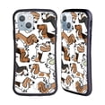 thumbnail image 1 of Head Case Designs Dog Breed Patterns 2 Basset Hound Hybrid Case Compatible with Apple iPhone 14, 1 of 7