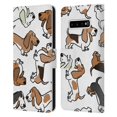thumbnail image 1 of Head Case Designs Dog Breed Patterns 2 Basset Hound Leather Book Wallet Case Cover Compatible with Samsung Galaxy S10+ / S10 Plus, 1 of 6
