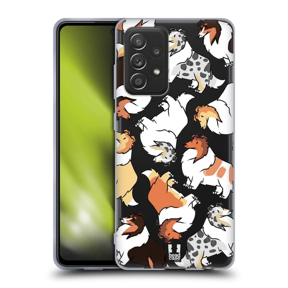 Head Case Designs Dog Breed Patterns 2 Collie Soft Gel Case Compatible with Samsung Galaxy A52 / A52s / 5G (2021)