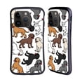 thumbnail image 1 of Head Case Designs Dog Breed Patterns 2 Labrador Retriever Hybrid Case Compatible with Apple iPhone 15 Pro, 1 of 7
