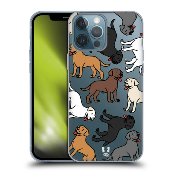 Head Case Designs Dog Breed Patterns 2 Labrador Retriever Soft Gel Case Compatible with Apple iPhone 13 Pro Max