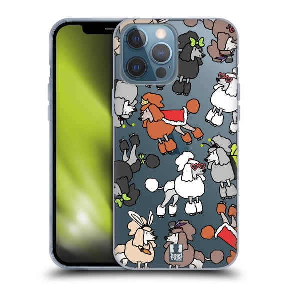 Head Case Designs Dog Breed Patterns 2 Miniature Poodle Soft Gel Case Compatible with Apple iPhone 13 Pro Max