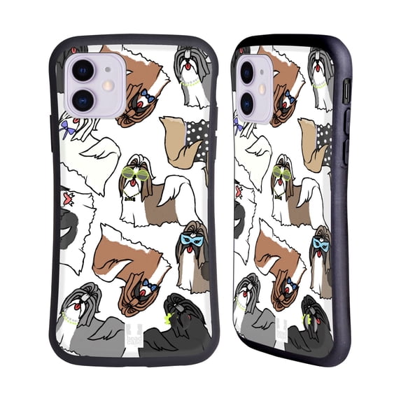 Head Case Designs Dog Breed Patterns 2 Shih Tzu Hybrid Case Compatible with Apple iPhone 11