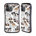 thumbnail image 1 of Head Case Designs Dog Breed Patterns 2 St. Bernard Hybrid Case Compatible with Apple iPhone 14 Pro, 1 of 7