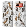 thumbnail image 1 of Head Case Designs Dog Breed Patterns 2 St. Bernard Leather Book Wallet Case Cover Compatible with Google Pixel 7a, 1 of 6