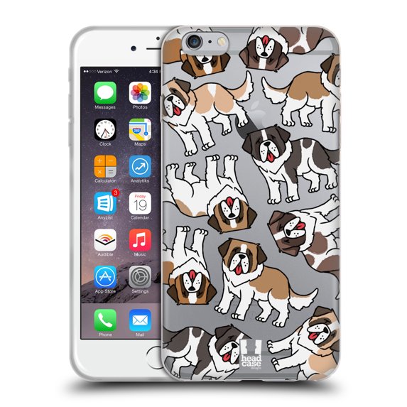 Head Case Designs Dog Breed Patterns 2 St. Bernard Soft Gel Case Compatible with Apple iPhone 6 Plus / iPhone 6s Plus