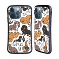 thumbnail image 1 of Head Case Designs Dog Breed Patterns 3 Cavalier King Charles Spaniels Hybrid Case Compatible with Apple iPhone 13 Pro, 1 of 7