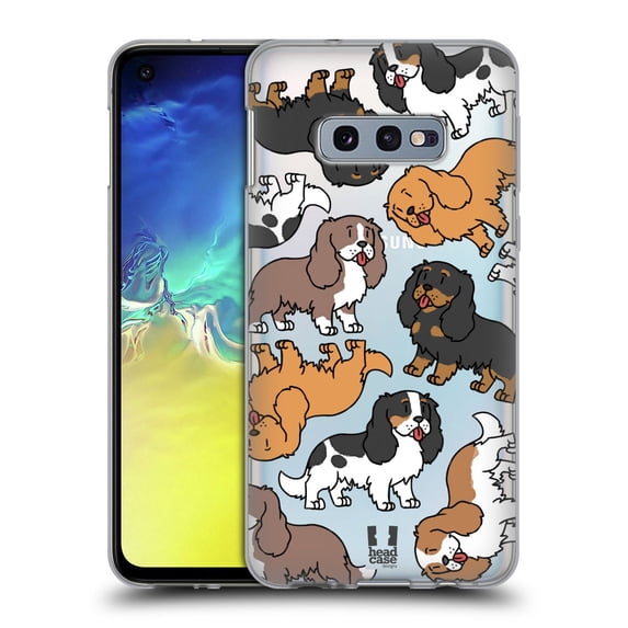 Head Case Designs Dog Breed Patterns 3 Cavalier King Charles Spaniels Soft Gel Case Compatible with Samsung Galaxy S10e