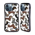 thumbnail image 1 of Head Case Designs Dog Breed Patterns 3 Dachshund Hybrid Case Compatible with Apple iPhone 13 Pro, 1 of 7