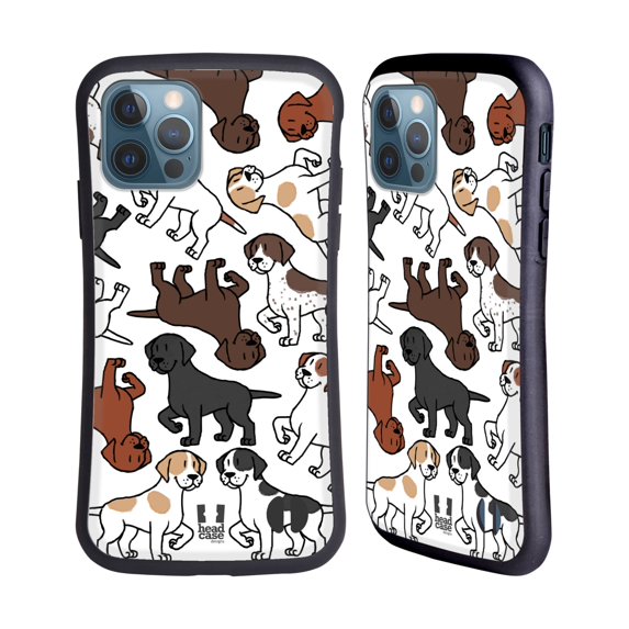 Head Case Designs Dog Breed Patterns 3 Pointer Hybrid Case Compatible with Apple iPhone 12 / iPhone 12 Pro