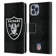 thumbnail image 1 of Head Case Designs NFL Las Vegas Raiders Logo Plain Leather Book Wallet Case Cover For Apple iPhone 14, 1 of 6