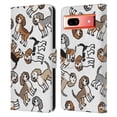 thumbnail image 1 of Head Case Designs Dog Breed Patterns Beagle Leather Book Wallet Case Cover Compatible with Google Pixel 7a, 1 of 6